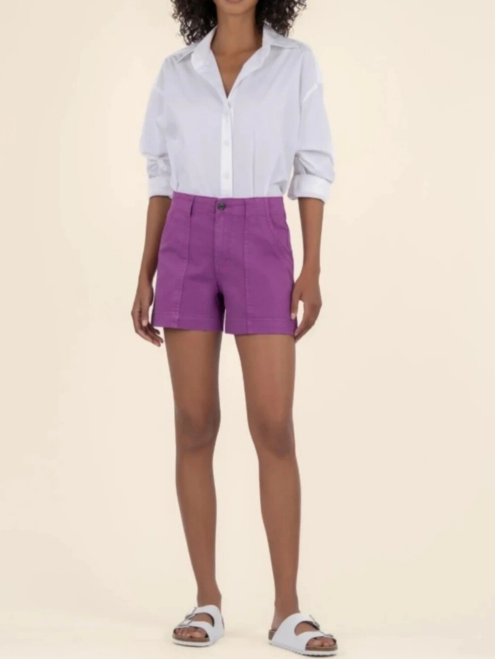 KUT from the Kloth Jane High Rise Short Orchid Purple Size 6 NWT